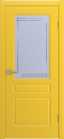 Межкомнатная дверь эмаль BELLI остекленная желтый