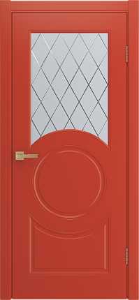 Межкомнатная дверь эмаль DONNA остекленная красный