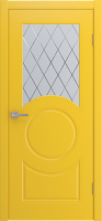 Межкомнатная дверь эмаль DONNA остекленная желтый