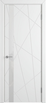 Межкомнатная дверь эмаль FIESTA остекленная белый 900x2000