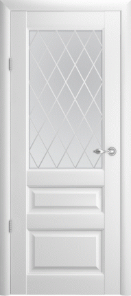 Межкомнатная дверь эмаль Флоренция, остеклённая, белый