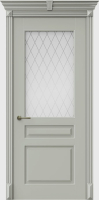 Межкомнатная дверь эмаль Флоренция, остеклённая, Манхэттен