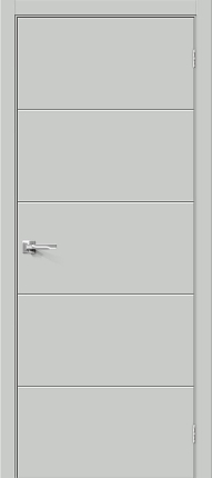 Межкомнатная дверь эмаль Граффити-2, глухая, Grace серый 900x2000