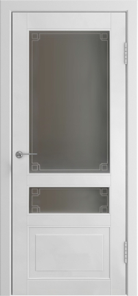 Межкомнатная дверь эмаль Luxor L-5.3, остеклённая, белый 900x2000