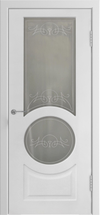 Межкомнатная дверь эмаль Luxor L-6, остеклённая, белый 900x2000