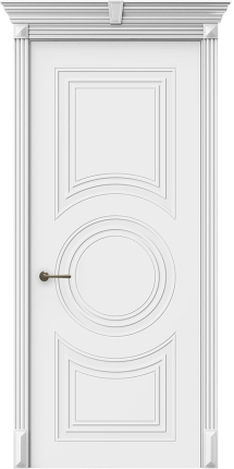 Межкомнатная дверь эмаль Монако, глухая, белый