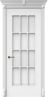 Межкомнатная дверь эмаль Ницца, остеклённая, белый