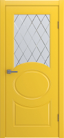 Межкомнатная дверь эмаль OLIVIA остекленная желтый