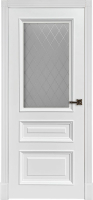 Межкомнатная дверь эмаль Regidoors Кардинал 1/2, остеклённая, белая