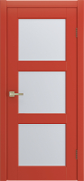 Межкомнатная дверь эмаль RIM остекленная красный