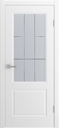 Межкомнатная дверь эмаль Шейл Дорс Капри 2, остекленная, белый без патины