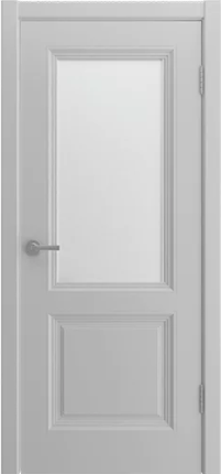 Межкомнатная дверь эмаль Шейл Дорс SHELLY 2, остекленная, серая