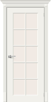 Межкомнатная дверь эмаль Скинни-11.1, остекленная, Whitey белый