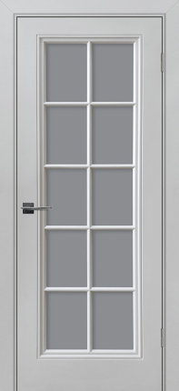 Межкомнатная дверь эмаль Текона Шарм-11, остекленная, Clear светло-серый 900x2000