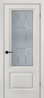Межкомнатная дверь эмаль Текона Шарм-12, остекленная, Ivory слоновая кость
