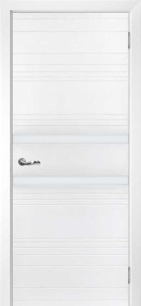 Межкомнатная дверь эмаль Текона Смальта-104, остекленная белый лакобель, Сапфир Ral 9003 белый 900x2000