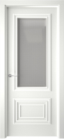 Межкомнатная дверь эмаль Текона СМАЛЬТА 19, остекленная, белый Ral 9003