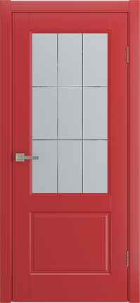 Межкомнатная дверь эмаль TESSORO остекленная красный 900x2000