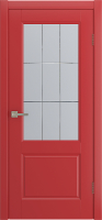 Межкомнатная дверь эмаль TESSORO остекленная красный