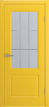 Межкомнатная дверь эмаль TESSORO остекленная желтый 900x2000