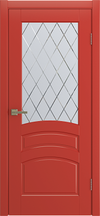 Межкомнатная дверь эмаль VENEZIA остекленная красный