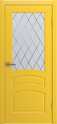 Межкомнатная дверь эмаль VENEZIA остекленная желтый
