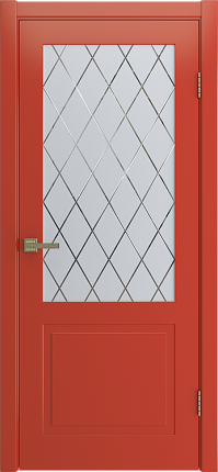 Межкомнатная дверь эмаль VERONA остекленная красный