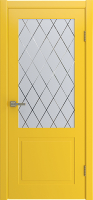 Межкомнатная дверь эмаль VERONA остекленная желтый