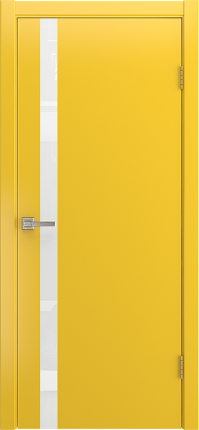 Межкомнатная дверь эмаль ZERRO остекленная желтый 900x2000