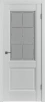 Межкомнатная дверь экошпон VFD Emalex 2, остекленная, Steel Crystal Cloud