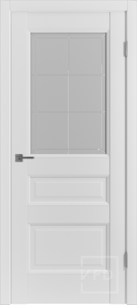 Межкомнатная дверь Emalex 3, остекленная, белый