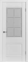 Межкомнатная дверь Emalex C2, остекленная, белый