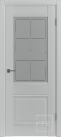 Межкомнатная дверь Emalex EC 2, остекленная, серый