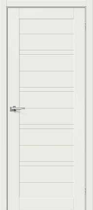 Межкомнатная дверь эмалит Bravo Браво-28, остекленная, White Matt 900x2000
