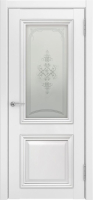 Межкомнатная дверь эмалит Luxor Лу-172, остекленная, белый
