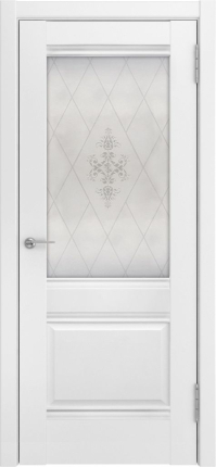 Межкомнатная дверь эмалит Luxor Лу-52, остекленная, белый