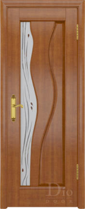 Межкомнатная дверь шпонированная DioDoor Энжел, остеклённая, анегри 900x2000