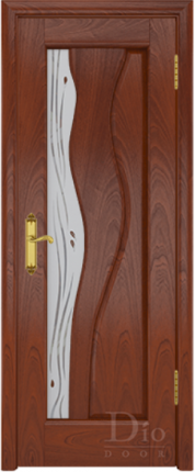 Межкомнатная дверь шпонированная DioDoor Энжел, остеклённая, красное дерево 900x2000