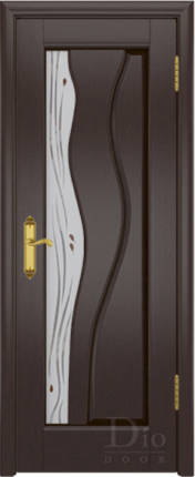 Межкомнатная дверь шпонированная DioDoor Энжел, остеклённая, венге 900x2000