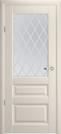Межкомнатная дверь Эрмитаж 2 остеклённая ваниль 900x2000