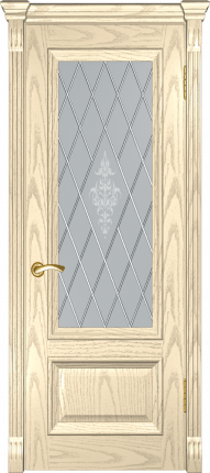 Межкомнатная дверь Фараон 1, остеклённая, слоновая кость