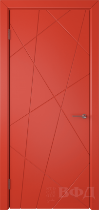 Межкомнатная дверь эмаль VFD Флитта, глухая, красный 900x2000