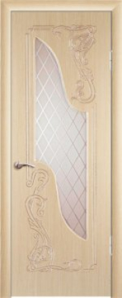 Межкомнатная дверь Флоренция, остеклённая, беленый дуб