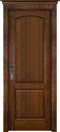 Межкомнатная дверь из массива ольхи Фоборг, глухая, античный орех 900x2000