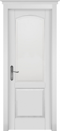 Межкомнатная дверь из массива ольхи Фоборг, глухая, эмаль белая