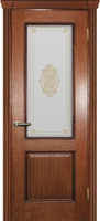 Межкомнатная дверь шпон Текона ФРЕЙМ 02, остеклённая, дуб, патина шоколад