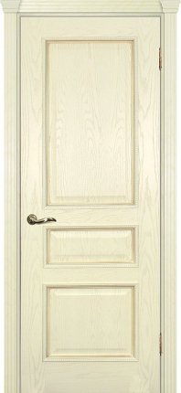 Межкомнатная дверь шпон Текона ФРЕЙМ 03, глухая, ясень бисквит, патина карамель 900x2000