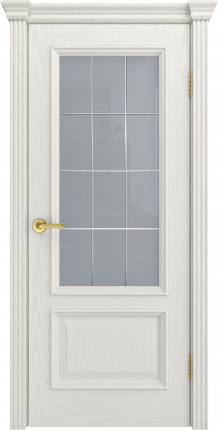 Межкомнатная дверь шпон Текона ФРЕЙМ 07, остеклённая, бьянко 900x2000