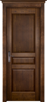 Межкомнатная дверь из массива ольхи Гармония, глухая, античный орех