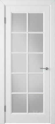 Межкомнатная дверь эмаль VFD Гланта 57ДО0, остеклённая, Polar белый 900x2000